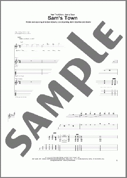 Sam's Town(The Killers) 楽譜 ギター（ソロ） ダウンロード