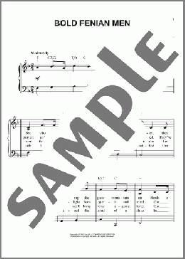 Bold Fenian Men(M. Scanlan) 楽譜 ピアノ（ソロ） ダウンロード