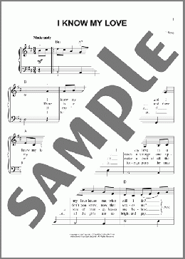 I Know My Love(Irish Folksong) 楽譜 ピアノ（ソロ） ダウンロード