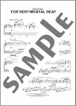 (I Love You) For Sentimental Reasons(Eugenie Rocherolle) 楽譜 ピアノ（ソロ） ダウンロード