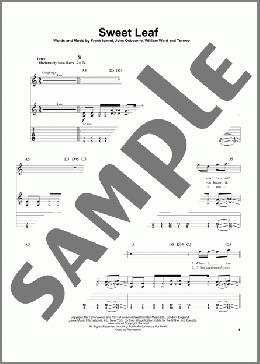 Sweet Leaf(Black Sabbath/Ozzy Osbourne) 楽譜 ギタースコア ダウンロード