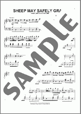 Sheep May Safely Graze(Johann Sebastian Bach) 楽譜 ピアノ（ソロ） ダウンロード