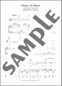 Where, Oh Where?(Cole Porter) 楽譜 その他 ダウンロード