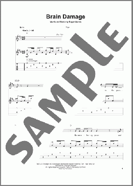 Brain Damage(Pink Floyd) 楽譜 ギタースコア ダウンロード