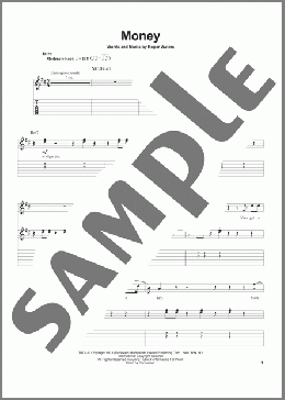 Money(Pink Floyd) 楽譜 ギタースコア ダウンロード