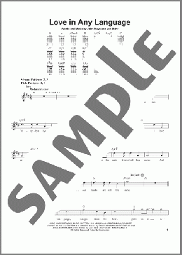 Love In Any Language(Sandi Patty) 楽譜 メロディ ダウンロード