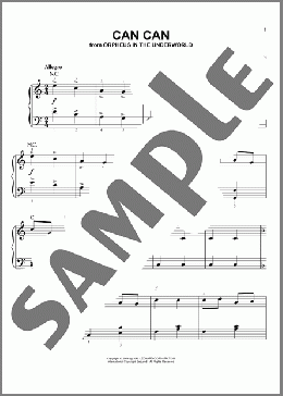 Can Can(Jacques Offenbach) 楽譜 ピアノ（ソロ） ダウンロード