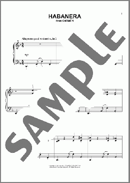 Habanera(Georges Bizet) 楽譜 ピアノ（ソロ） ダウンロード