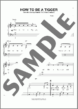 How To Be A Tigger(Sherman Brothers) 楽譜 ピアノ（ソロ） ダウンロード