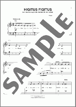 Higitus Figitus(Sherman Brothers) 楽譜 ピアノ（ソロ） ダウンロード