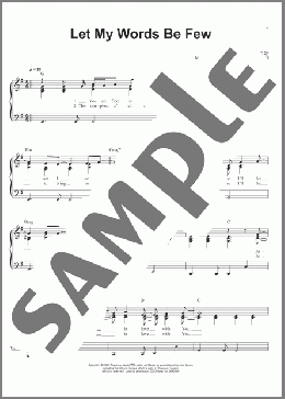 Let My Words Be Few (I'll Stand In Awe Of You)(Matt Redman) 楽譜 ピアノ & ボーカル & ギター ダウンロード
