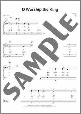 O Worship The King(Traditional/Chris Tomlin) 楽譜 ピアノ & ボーカル & ギター ダウンロード