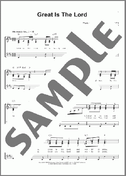 Great Is The Lord(Michael W. Smith) 楽譜 ピアノ & ボーカル & ギター ダウンロード