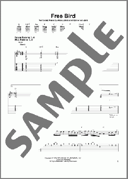 Free Bird(Lynyrd Skynyrd) 楽譜 ギター（ソロ） ダウンロード
