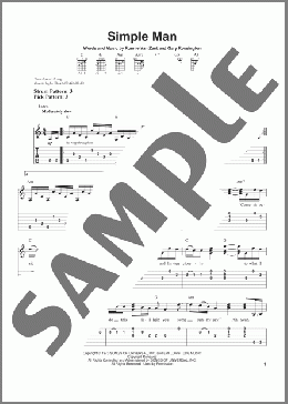 Simple Man(Shinedown/Lynyrd Skynyrd) 楽譜 ギター（ソロ） ダウンロード