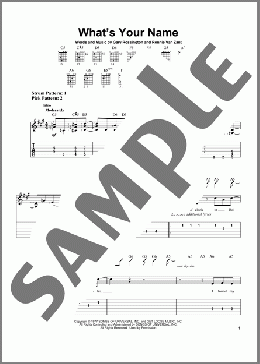 What's Your Name(Lynyrd Skynyrd) 楽譜 ギター（ソロ） ダウンロード