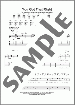 You Got That Right(Lynyrd Skynyrd) 楽譜 ギター（ソロ） ダウンロード