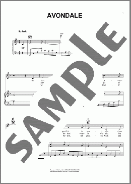 Avondale(Irish Folksong) 楽譜 ピアノ & ボーカル & ギター ダウンロード