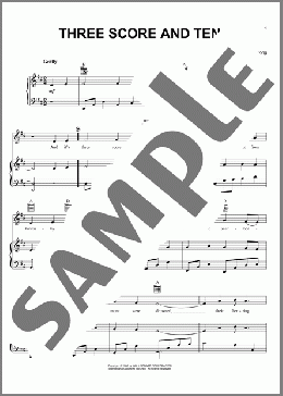 Three Score And Ten(Irish Folksong) 楽譜 ピアノ & ボーカル & ギター ダウンロード