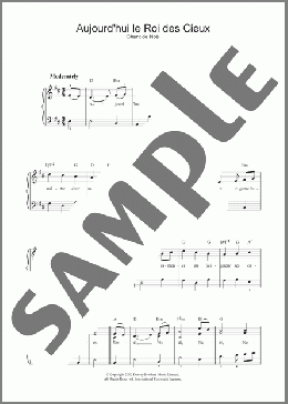 Aujourd'hui Le Roi Des Cieux(Chant De Noel/Christmas Carol) 楽譜 その他 ダウンロード