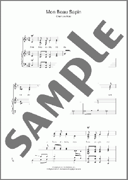 Mon Beau Sapin(Chant De Noel/Christmas Carol) 楽譜 その他 ダウンロード