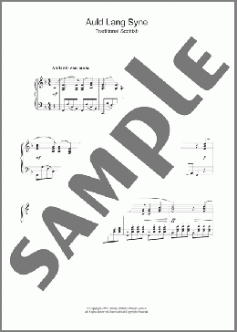 Auld Lang Syne(Robert Burns) 楽譜 ピアノ（ソロ） ダウンロード