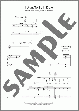 I Want To Be In Dixie(Irving Berlin) 楽譜 その他 ダウンロード