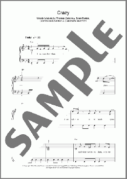 Crazy(Gnarls Barkley) 楽譜 ピアノ（ソロ） ダウンロード