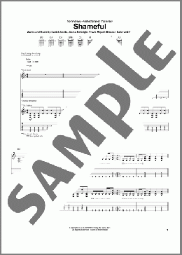 Shameful(Atreyu) 楽譜 ギター（ソロ） ダウンロード