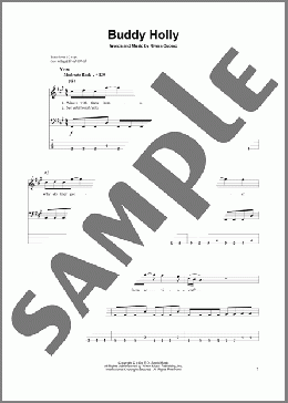 Buddy Holly(Weezer) 楽譜 ベース ダウンロード