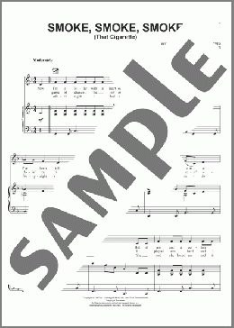 Smoke, Smoke, Smoke (That Cigarette)(Merle Travis/Tex Williams) 楽譜 ピアノ & ボーカル & ギター ダウンロード