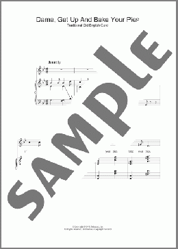 Dame, Get Up And Bake Your Pies(Christmas Carol) 楽譜 その他 ダウンロード
