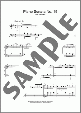 Piano Sonata No. 19, 1st Movement(Ludwig Van Beethoven) 楽譜 ピアノ（ソロ） ダウンロード