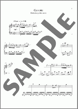 Gavotte(Wolfgang Amadeus Mozart) 楽譜 ピアノ（ソロ） ダウンロード
