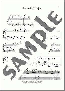 Rondo In C Major(Wolfgang Amadeus Mozart) 楽譜 ピアノ（ソロ） ダウンロード