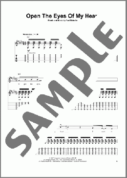 Open The Eyes Of My Heart(Sonicflood/Paul Baloche) 楽譜 ギタースコア ダウンロード