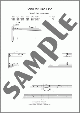 Send Me One Line(John Martyn) 楽譜 ギター（ソロ） ダウンロード