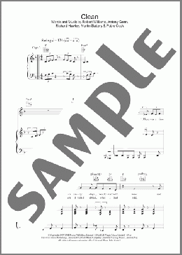 Clean(Robbie Williams) 楽譜 その他 ダウンロード