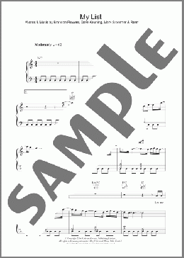 My List(The Killers) 楽譜 その他 ダウンロード