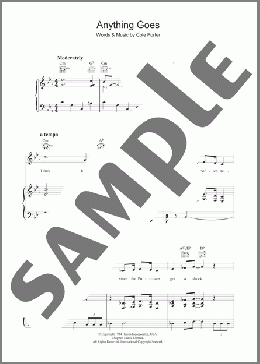 Anything Goes(Cole Porter) 楽譜 ピアノ & ボーカル & ギター ダウンロード