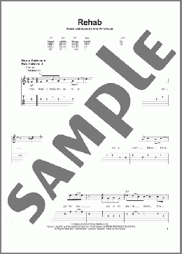 Rehab(Amy Winehouse) 楽譜 ギター（ソロ） ダウンロード