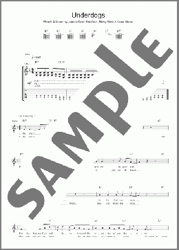 Underdogs(Manic Street Preachers) 楽譜 ギター（ソロ） ダウンロード