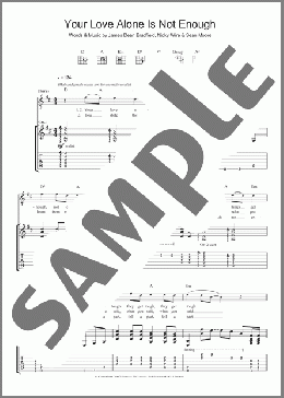 Your Love Alone Is Not Enough(Manic Street Preachers) 楽譜 ギター（ソロ） ダウンロード