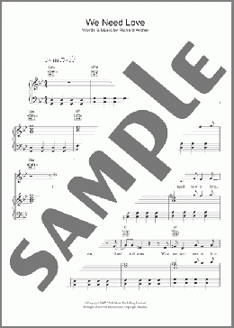 We Need Love(Hard-Fi) 楽譜 その他 ダウンロード