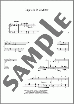 Bagatelle In C Minor, Op. 119, No. 5(Matthew Edwards/Ludwig Van Beethoven) 楽譜 ピアノ（ソロ） ダウンロード