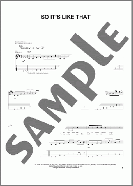 So, It's Like That(Joe Bonamassa/Michael Himelstein) 楽譜 ギター（ソロ） ダウンロード