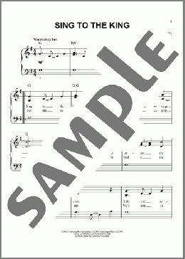 Sing To The King(Billy Foote) 楽譜 ピアノ（ソロ） ダウンロード