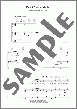 Don't Fence Me In(Cole Porter) 楽譜 その他 ダウンロード