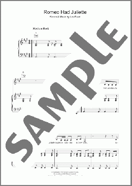 Romeo Had Juliette(Lou Reed) 楽譜 その他 ダウンロード