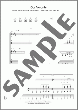 Our Velocity(Maximo Park) 楽譜 ギター（ソロ） ダウンロード